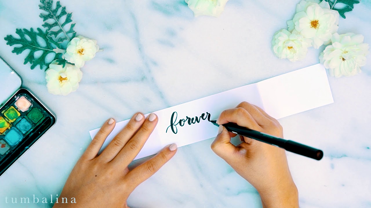 DIY Hand Lettering Wedding Invitation Belly Bands