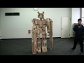 知育・木製遊具ずれんが(550pcs)で2m超えロボット製作