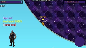 Paper. io 2 Map Control 100.00% [Thanos Hand]