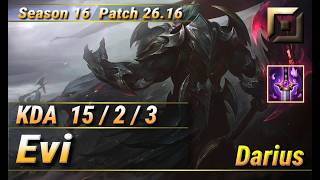 【JPサーバー/M1】SHG Evi ダリウス(Darius) VS ジャックス(Jax) TOP - Patch26.16 JP Ranked【LoL】