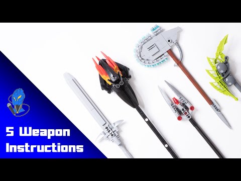 How To: 5 Bionicle Weapon Designs (Instructions)