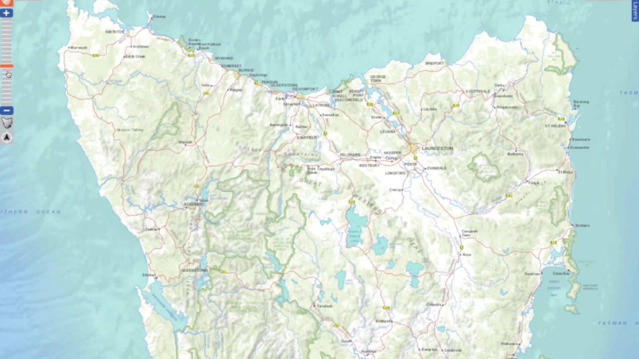 How to determine if a waterfall is on private property in Tasmania