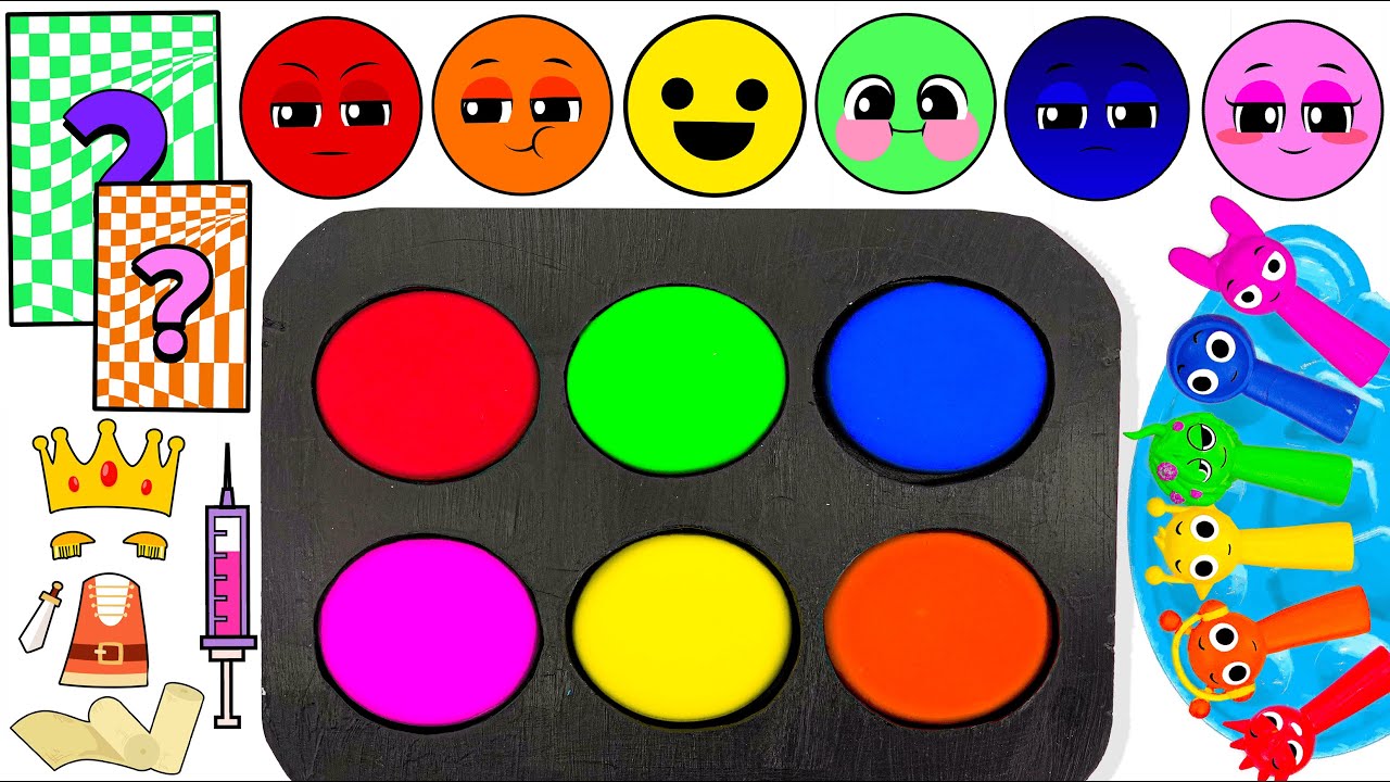 Satisfying Video l DIY How To Make Rainbow Hearts Sprunki Slimes & Mixing Glitter Candy Oddly ASMR