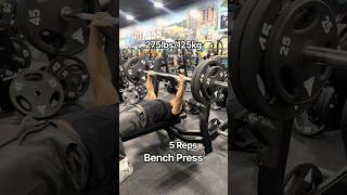 275lbs Bench Press x 5 Reps Raw Footage ⚡️