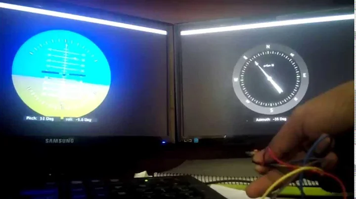 Arduino project: Mini Aircraft Simulator Mpu6050 gyro testing with arduino