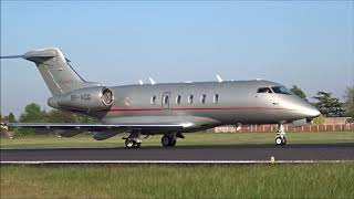 ✈ VistaJet Malta Bombardier Challenger 350 9H-VCG Take-off from London Southend Aiport!