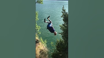 GAINER FULL Twist (360 Gainer) | Cliff Jumping Lake Iseo 🇮🇹 | Italy 4K