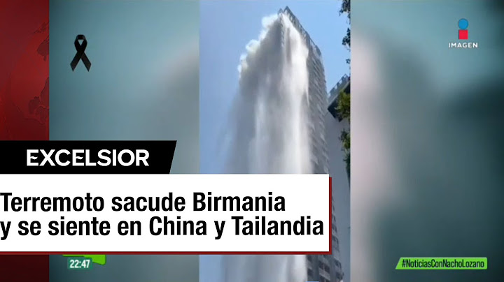 Momento justo del desplome de edificio en Bangkok, Tailandia, tras fuerte sismo