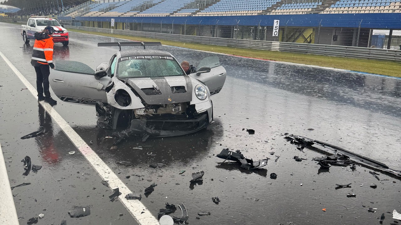 Porsche 992 GT3 RS HEAVY crash during trackday!