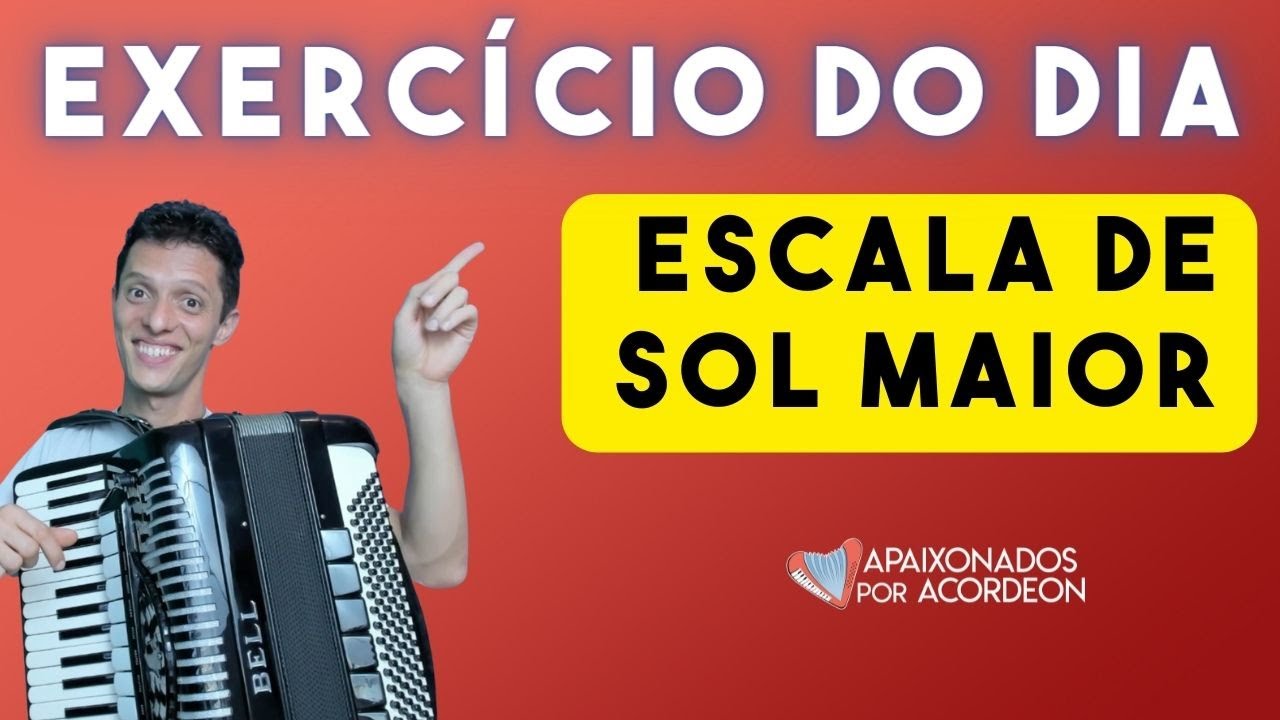 EXERCÍCIO DO DIA | Escala de Sol Maior | #auladeacordeon #auladesanfona