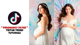 How to get pregnancy filter on tiktok | pregnancy filter capcut template | Pregnant Filter on Tiktok screenshot 5