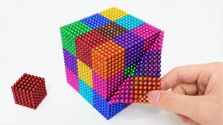 DIY-マグネットボールで大きな虹色の立方体を作る方法 ASMR(満足とリラックス) | Magnetic Samurai