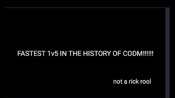FASTEST 1v5 IN THE HISTORY OF CODM!! (NOT A RICK ROLL)