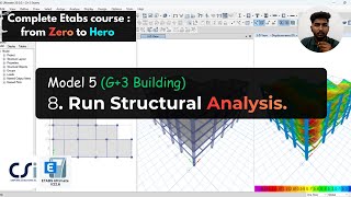 Model 5 : 08 – Run Structural Analysis in ETABS (G+3 Residential Building)