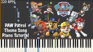 Nick Jr.'s PAW Patrol ~ Theme Song ~ Piano Tutorial Resimi