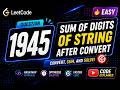 1945. Sum of Digits of String After Convert | LeetCode Problem Solving Playlist | Easy Solution
