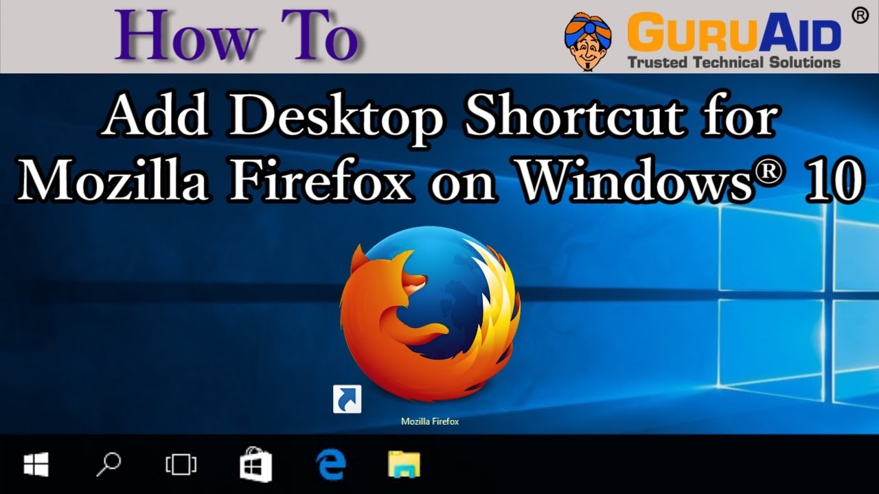 desktop shortcut for firefox url