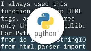 Famous Strip HTML from strings in Python Net Worth