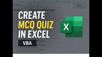 Develop Your Own MCQ Quiz in Excel | Sample VBA Application | Course Video # 01