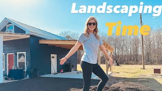 A Day off from the Sawmill! (Landscaping around the Garage BUILD!!!)
