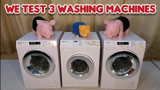 We test 3 washing machines by Happy Pigs (with Miele)