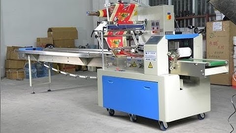 horizontal packing machine PLC control for small bag how food packaging machine works in factory