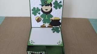 Personal Cricut Challenge #68~ St Patrick's Day 2 Drawer Easel Card