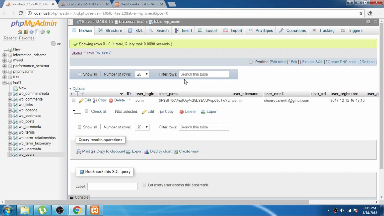 How to Change WordPress Password from PHPMyAdmin - YouTube