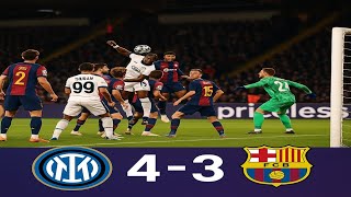 ملخص مباراة برشلونة وانتر ميلان اليوم   دوري أبطال أوروبا اهداف برشلونة اليوم ملخص مباريات اليوم