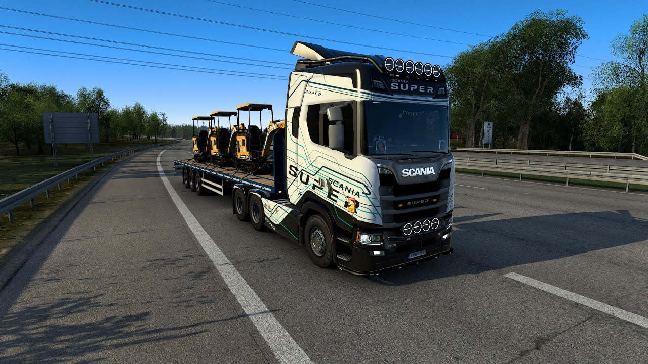 Scania S770 V8 - Gameplay.  Euro Truck Simulator 2, v.1.57, #eurotrucksimulator2