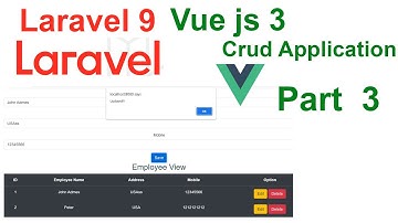 Laravel 9 Vue js 3 Crud Application Part 3