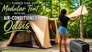 ✨ A Cozy Rainy Night | ALTARA "Exotic" Modular Tent, GOUKA Portable AC & AURZEN Cinema