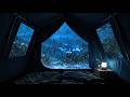 🔴 Torrential Rain Sounds for Sleep in a Silent Forest Shelter 🌧 | Dark Night Ambience