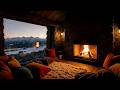 Warm Winter Cabin Jazz Music with Fireplace - Cozy Smooth Ambience for Deep Relaxation