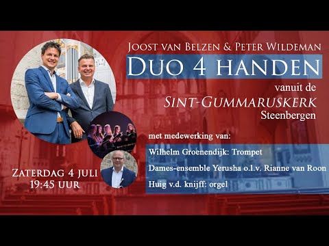 Duo 4 handen live vanuit de St. Gummaruskerk te Steenbergen