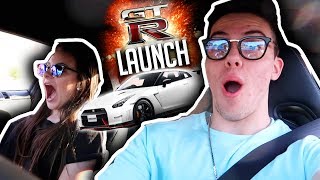 MY LITTLE SISTER REACTS TO GTR LAUNCH!!