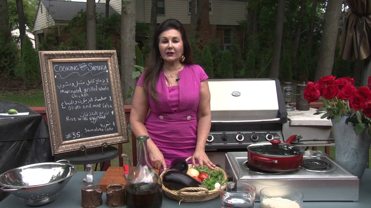 Grilled whole chickens دجاج مشوي، namura نمورة samira's kitchen # 136