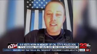 K-9 vests around the country worn in memory of Cal City's fallen police dog