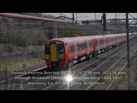 **NEW** Gatwick Express 387217, 387216 & 387218 @ Bradwell and Wolverton