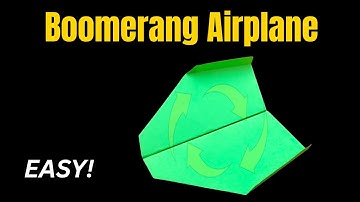 How to Make a Paper Airplane Boomerang | Best Origami Paper Airplane