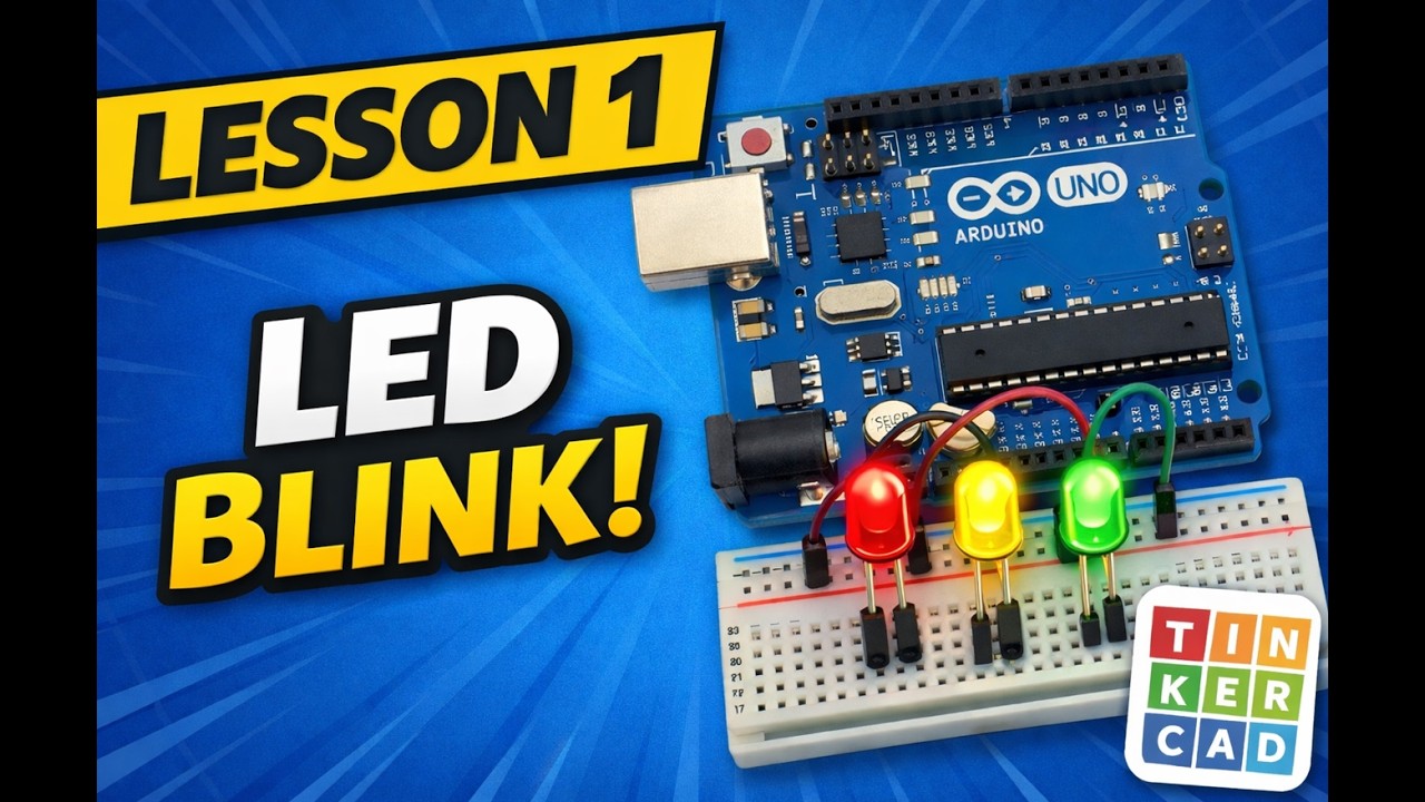 Arduino Beginner Tutorial #1 – LED Blink (Tinkercad Simulation) - YouTube