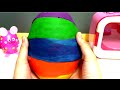 とくだいねんどたまごおもちゃにチャレンジ！ジャイアントサプライズエッグ　Giant egg surprise colorful eggs.