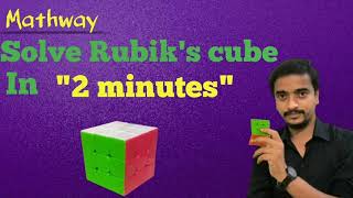 Solve Rubik's cube in 2 minutes.