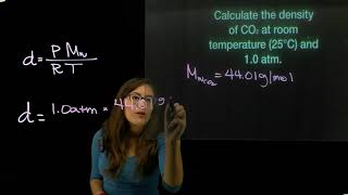 Density ideal gas law Calculating Density Using Ideal Gas Law
