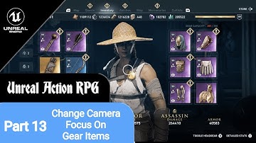 Unreal Engine 5 RPG Tutorial Series - #13: Change Camera Focus On Gear Item - Inventory Component