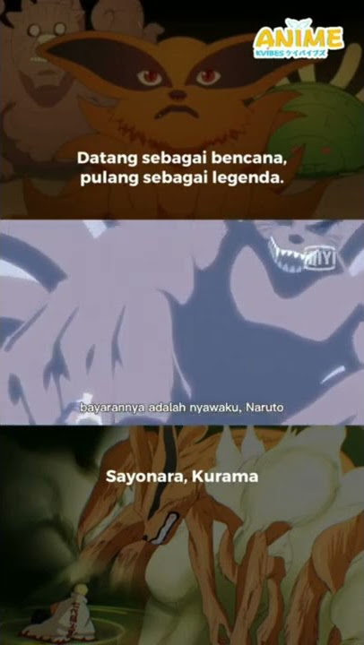 momen apik perpisahan Naruto & kurama