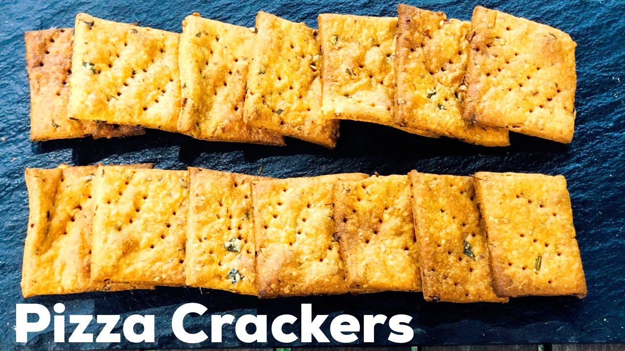 Baked Pizza Crackers | Pizza Crackers | Cheesy Atta Pizza Crackers | Flavourful Food By Priya