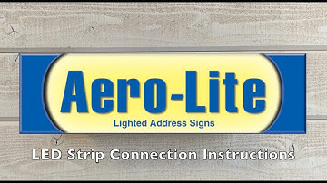 Aero-Lite Plastics LED Strip Connection Instructions
