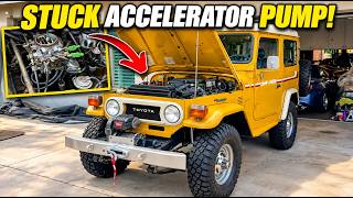 I Fixed My Toyota FJ40 Carburetor! Stuck Accelerator Pump Repair