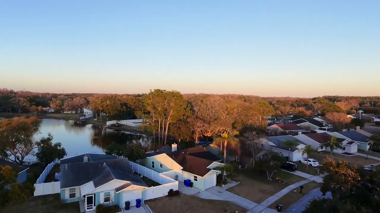 Aerial View Of Our Home And Neighbourhood, Oldsmar, Florida. USA